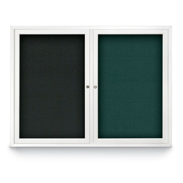 United Visual Products Corkboard, Surf/Bronze, 72" x 48" UV419I-BRONZE-SURF - main